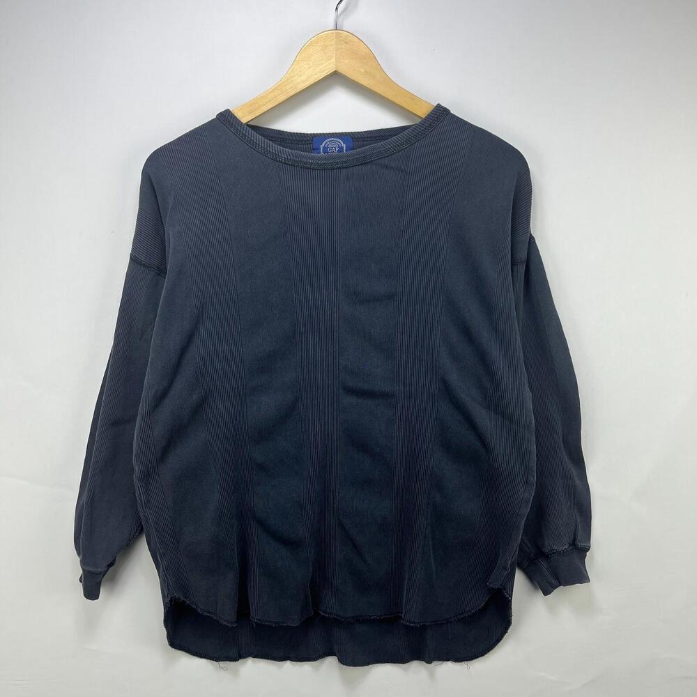 Vintage 90s Gap Blank Sun Faded Black Shirt Medium